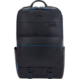 Piquadro Blue Square Revamp Mochila de negocios Protección RFID Piel 43 cm Compartimento para el portátil  Modelo 1