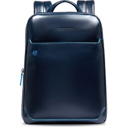 Piquadro Blue Square Mochila de día Protección RFID Piel 37 cm Compartimento para el portátil  Modelo 1