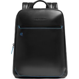 Piquadro Blue Square Mochila de día Protección RFID Piel 37 cm Compartimento para el portátil  Modelo 1