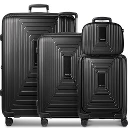 Redolz Essentials14 Juego de maletas de 4 ruedas Beautycase 4pcs con compartimento para portátil plegable expansible  Modelo 2
