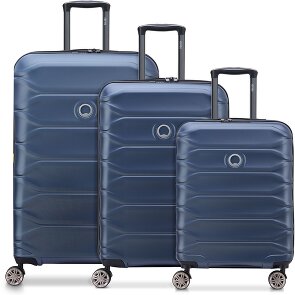 Delsey Paris Meteor 4 ruedas Juego de maletas 3 piezas con pliegue de expansión