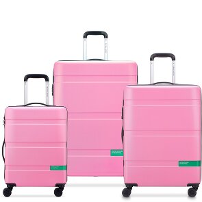 Delsey Paris x United Colors of Benetton Now Juego de maletas rígidas de 4 ruedas de 3 piezas con pliegue extensible