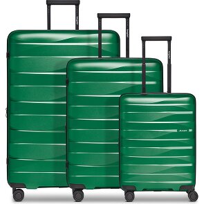 Bergpfeil Juego de maletas de viaje de 4 ruedas, 3 piezas, con plegado extensible