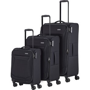 Travelite Chios 4 ruedas Juego de maletas 3 piezas con pliegue de expansión