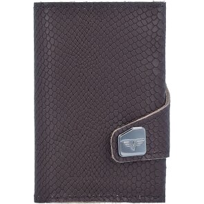 Tru Virtu Funda para tarjetas de crédito Click & Slide Cartera de piel RFID 6,5 cm