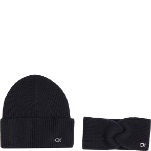 Calvin Klein Set de regalo de gorro y diadema de punto Ck Metal