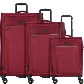 d&n Travel Line 9704 4 ruedas Juego de maletas 3 piezas con pliegue de expansión