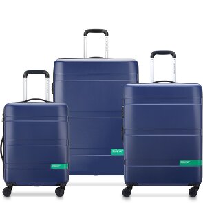 Delsey Paris x United Colors of Benetton Now Juego de maletas rígidas de 4 ruedas de 3 piezas con pliegue extensible