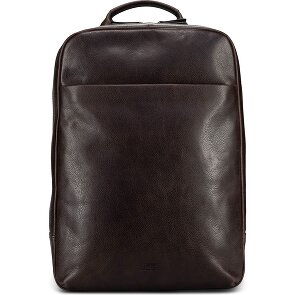 Jost London Mochila de día Piel natural 44 cm Compartimento para laptop
