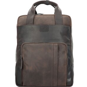 Strellson Mochila Brick Lane de cuero con compartimento para el portátil de 42 cm