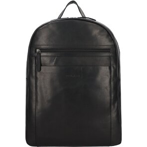 Greenburry Pure Black Mochila de día Piel 46 cm Compartimento para el portátil
