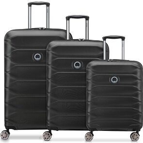 Delsey Paris Meteor 4 ruedas Juego de maletas 3 piezas con pliegue de expansión