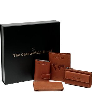 The Chesterfield Brand Estuche de regalo de 4 tarjetas de crédito de cuero de 7 cm