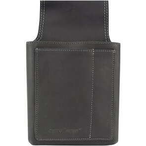 Greenburry Riñonera Vintage Negra - Cartera Camarero Piel 14,5 cm
