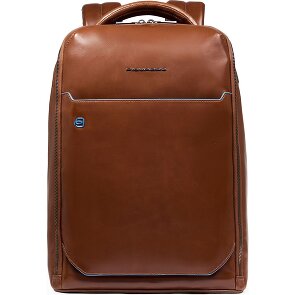 Piquadro Blue Square Mochila de día Protección RFID Piel 39 cm Compartimento para el portátil