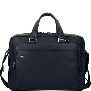 Piquadro Maletín cuadrado negro Piel 40 cm Compartimento para portátil