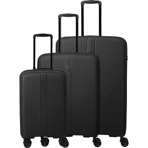 Travelite Air Stripe 4 ruedas Juego de maletas 3 piezas con pliegue de expansión