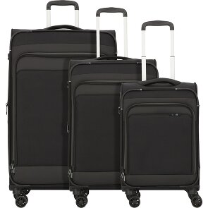 d&n Travel Line 9504 4 ruedas Juego de maletas 3 piezas con pliegue de expansión