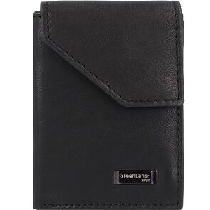 Greenland Nature Billetera negra de napa RFID 7 cm