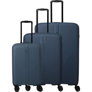 Travelite Air Stripe 4 ruedas Juego de maletas 3 piezas con pliegue de expansión
