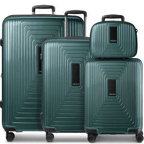 Redolz Juego de maletas Essentials 14 de 4 ruedas + neceser 4 pzs. con pliegue extensible