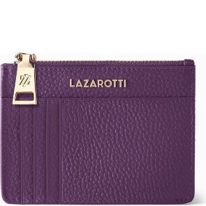 Lazarotti Bolonia Llavero de cuero Tarjetero de cuero de 11,5 cm con compartimento para etiqueta de aire