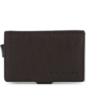 Piquadro Funda cuadrada azul para tarjetas de crédito RFID Piel 7 cm