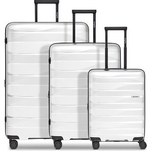 Bergpfeil Juego de maletas de viaje de 4 ruedas, 3 piezas, con plegado extensible