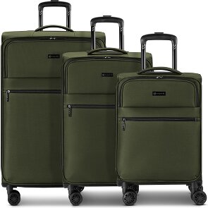 bugatti Valencia Soft 4 ruedas Set de maletas 3 piezas Con fuelle expandible