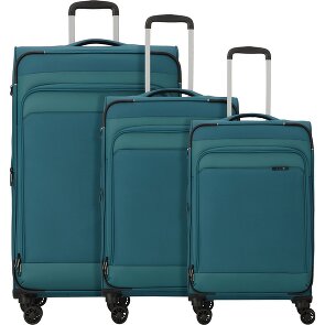d&n Travel Line 9504 4 ruedas Juego de maletas 3 piezas con pliegue de expansión