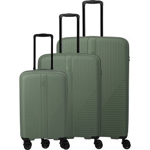 Travelite Air Stripe 4 ruedas Juego de maletas 3 piezas con pliegue de expansión