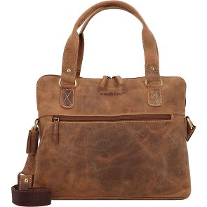 Greenburry Maletín Vintage de cuero 37 cm Compartimento para portátil
