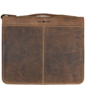 Greenburry Carpeta de anillas vintage de cuero 29 cm