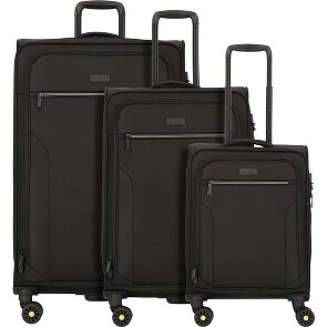 d&n Travel Line 9704 4 ruedas Juego de maletas 3 piezas con pliegue de expansión