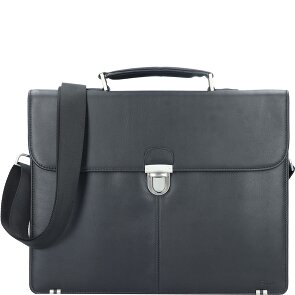 Esquire Maletín Oxford de piel con compartimento para el portátil de 40 cm