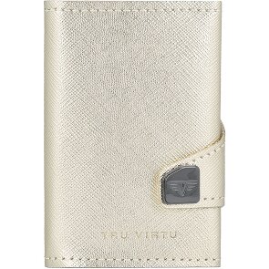Tru Virtu Funda para tarjetas de crédito Click & Slide Cartera de piel RFID 6,5 cm