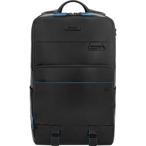 Piquadro Blue Square Revamp Mochila de negocios Protección RFID Piel 43 cm Compartimento para el portátil