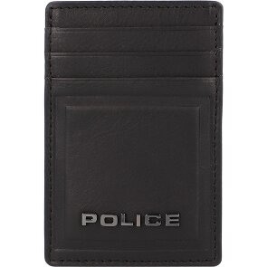 Police PT16-08536 Estuche para tarjetas de crédito de cuero de 7 cm con pinza para billetes