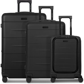 Police London 4 ruedas Juego de maletas 3 piezas con pliegue de expansión