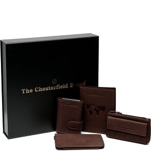The Chesterfield Brand Estuche de regalo de 4 tarjetas de crédito de cuero de 7 cm