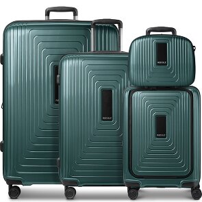 Redolz Essentials14 Juego de maletas de 4 ruedas Beautycase 4pcs con compartimento para portátil plegable expansible