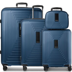 Redolz Juego de maletas Essentials 14 de 4 ruedas + neceser 4 pzs. con pliegue extensible