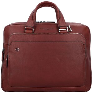 Piquadro Maletín cuadrado negro Piel 40 cm Compartimento para portátil