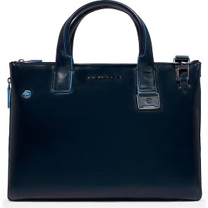 Piquadro Blue Square Bolsa de compras Piel 38 cm Compartimento para el portátil con pliegue de expansión