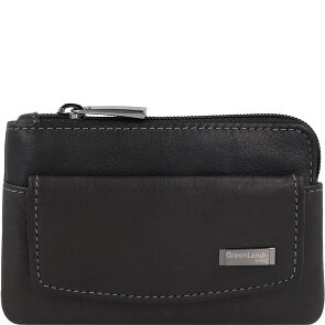 Greenland Nature Funda de napa negra para llaves de cuero RFID 11,5 cm