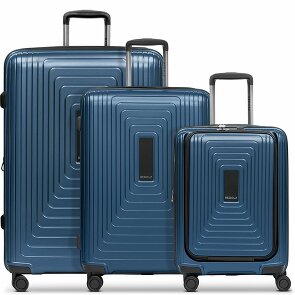 Redolz Essentials 14 Juego de 3 maletas de 4 ruedas Juego de maletas de 3 piezas con pliegue de expansión