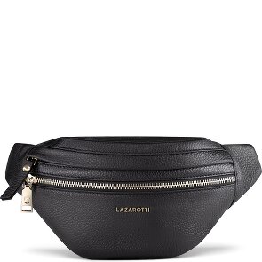 Lazarotti Riñonera de piel Bolonia con doble cremallera Crossbody de piel 25 cm