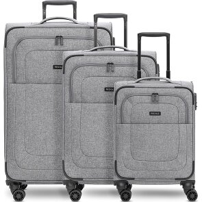 Redolz Essentials 12 THREE SET 4 ruedas Juego de maletas 3 piezas con pliegue de expansión