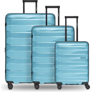 Bergpfeil Juego de maletas de viaje de 4 ruedas, 3 piezas, con plegado extensible