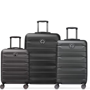 Delsey Paris Air Armour 4 ruedas Juego de maletas 3 piezas con pliegue de expansión